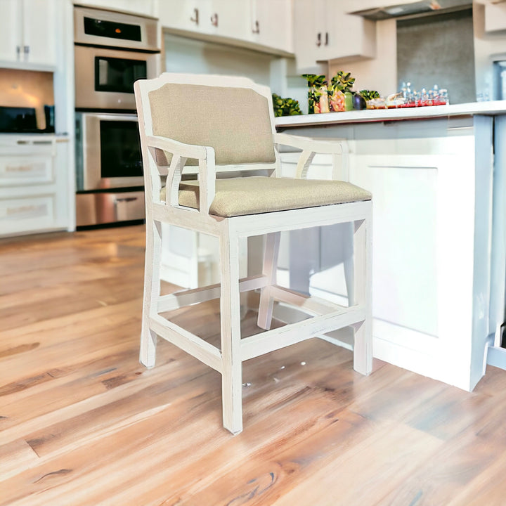 Ellie White Counter Height Stool