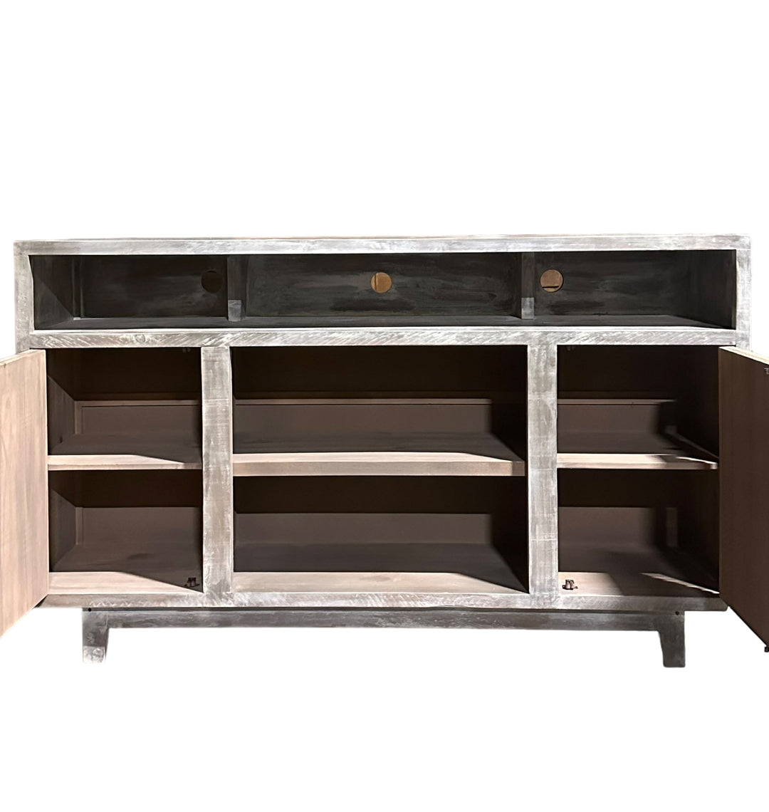 Louis Weathered Gray TV Stand