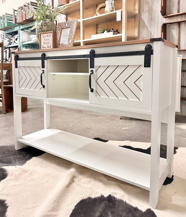 Carlos II White Console Table