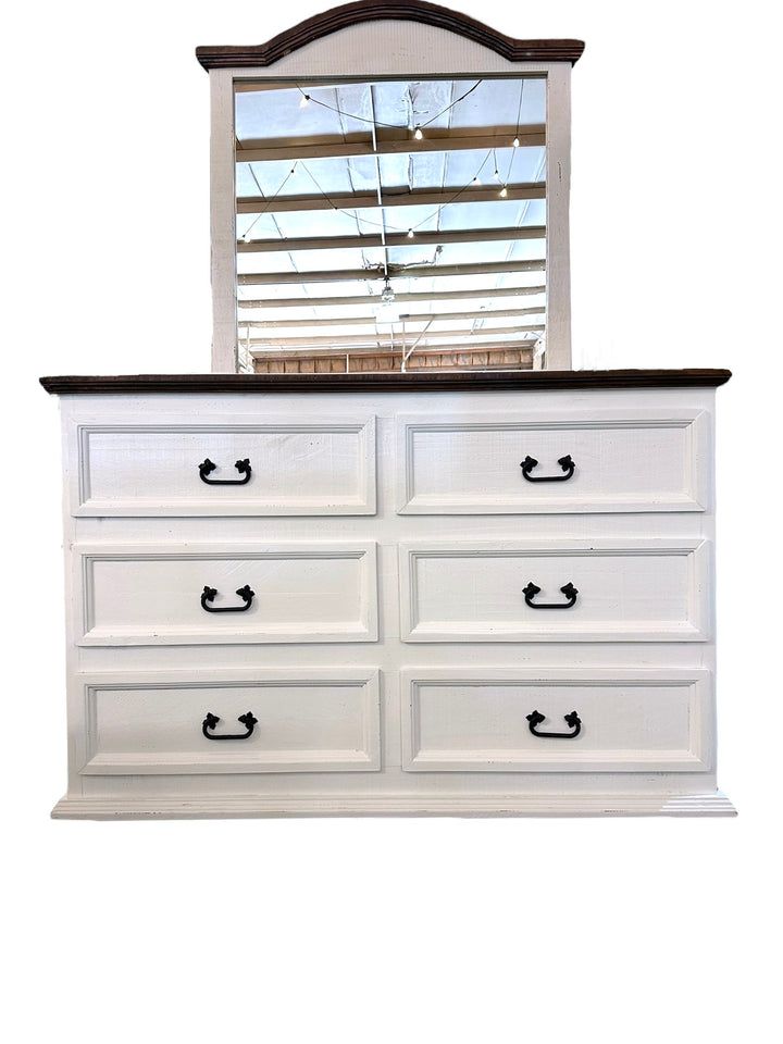 Brooklyn White Dresser with Mirror