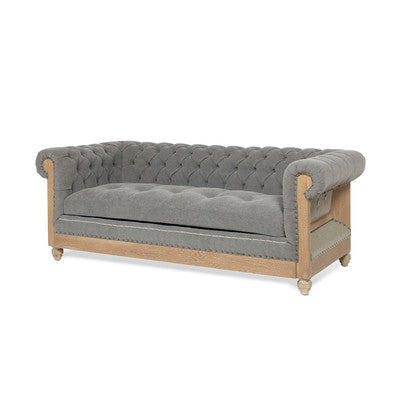 Soho Gray Chesterfield Sofa