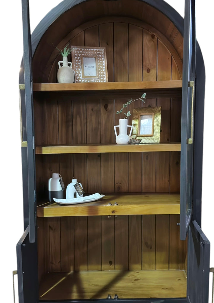 Axel Black Large Arched Cabinet