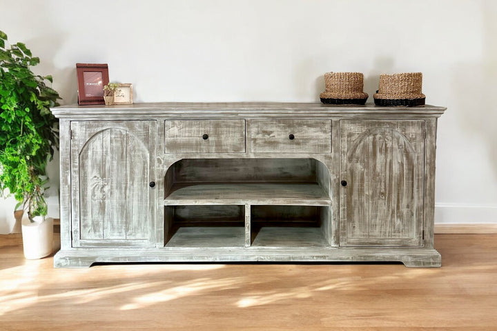 Marcy Weathered Gray TV Stand