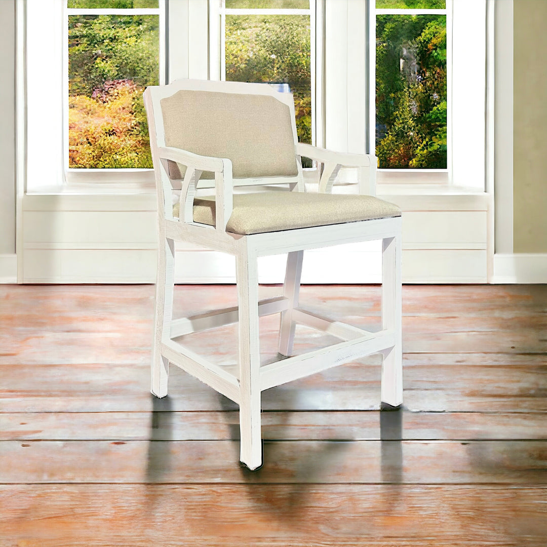 Ellie White Counter Height Stool