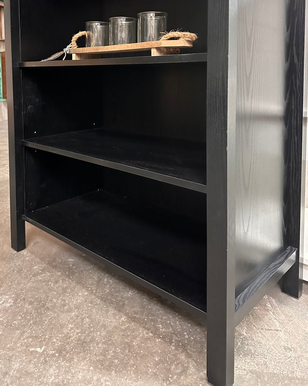 Savannah Black Arched Bookcase