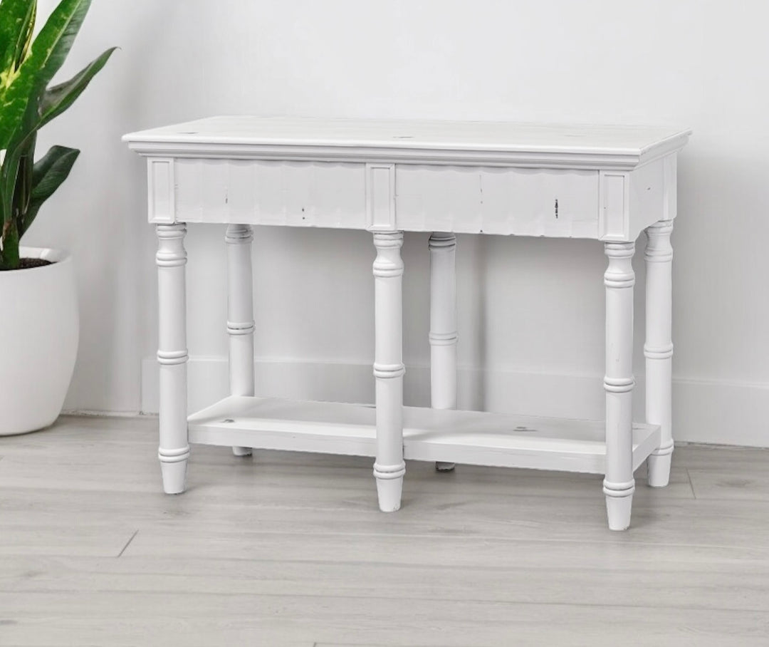 Moby White Accent Table