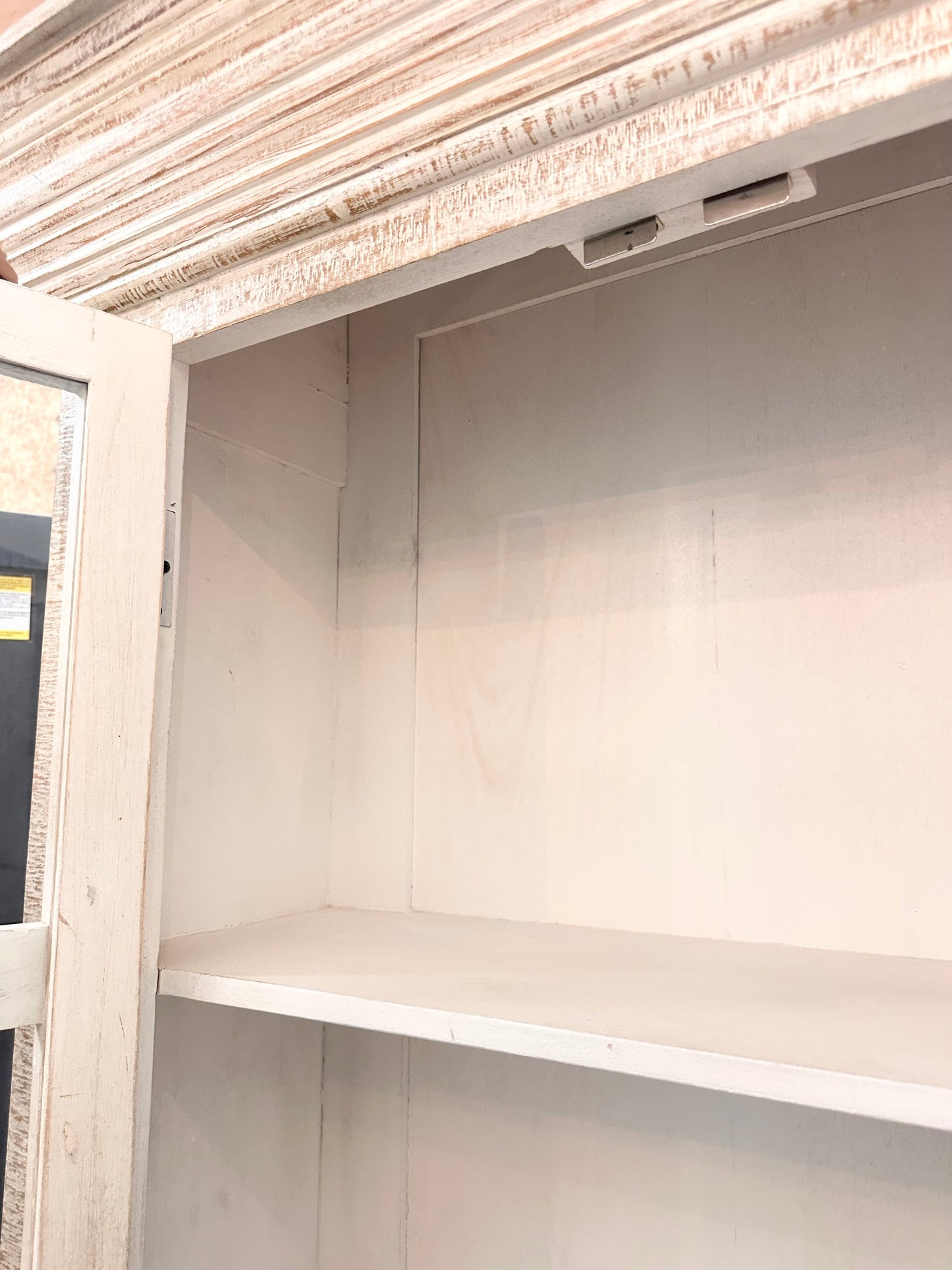 Hampton White Washed Mango Display Cabinet