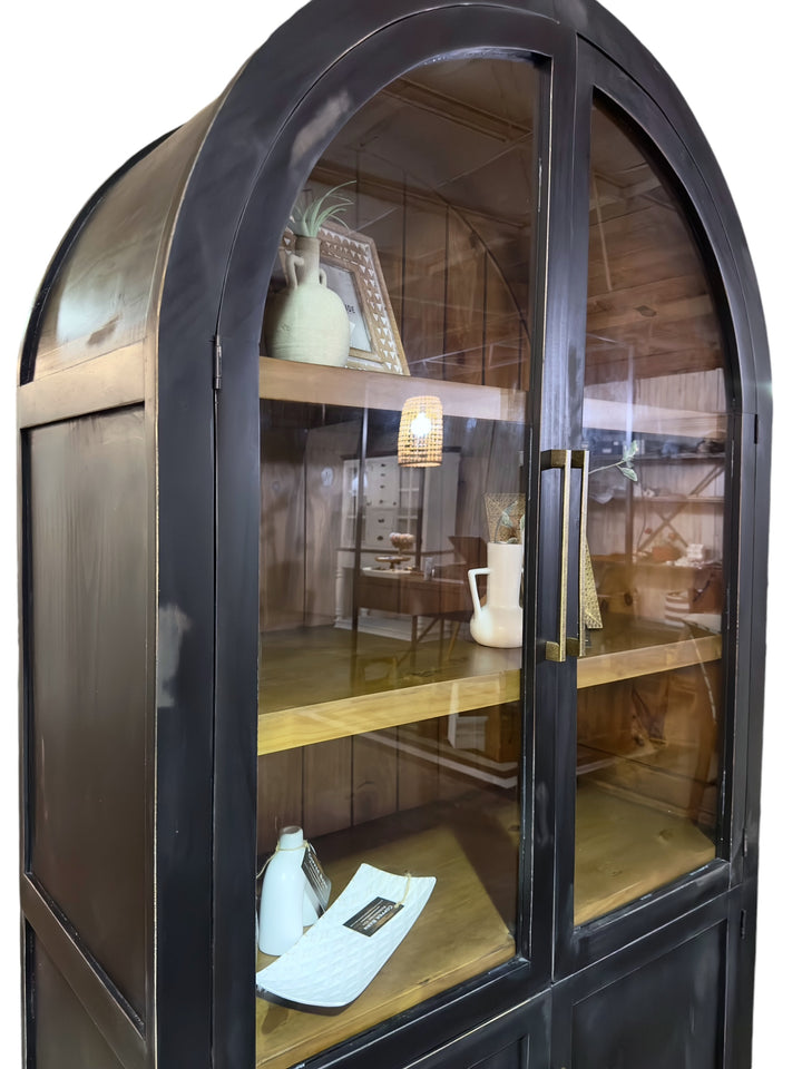 Axel Black Large Arched Cabinet