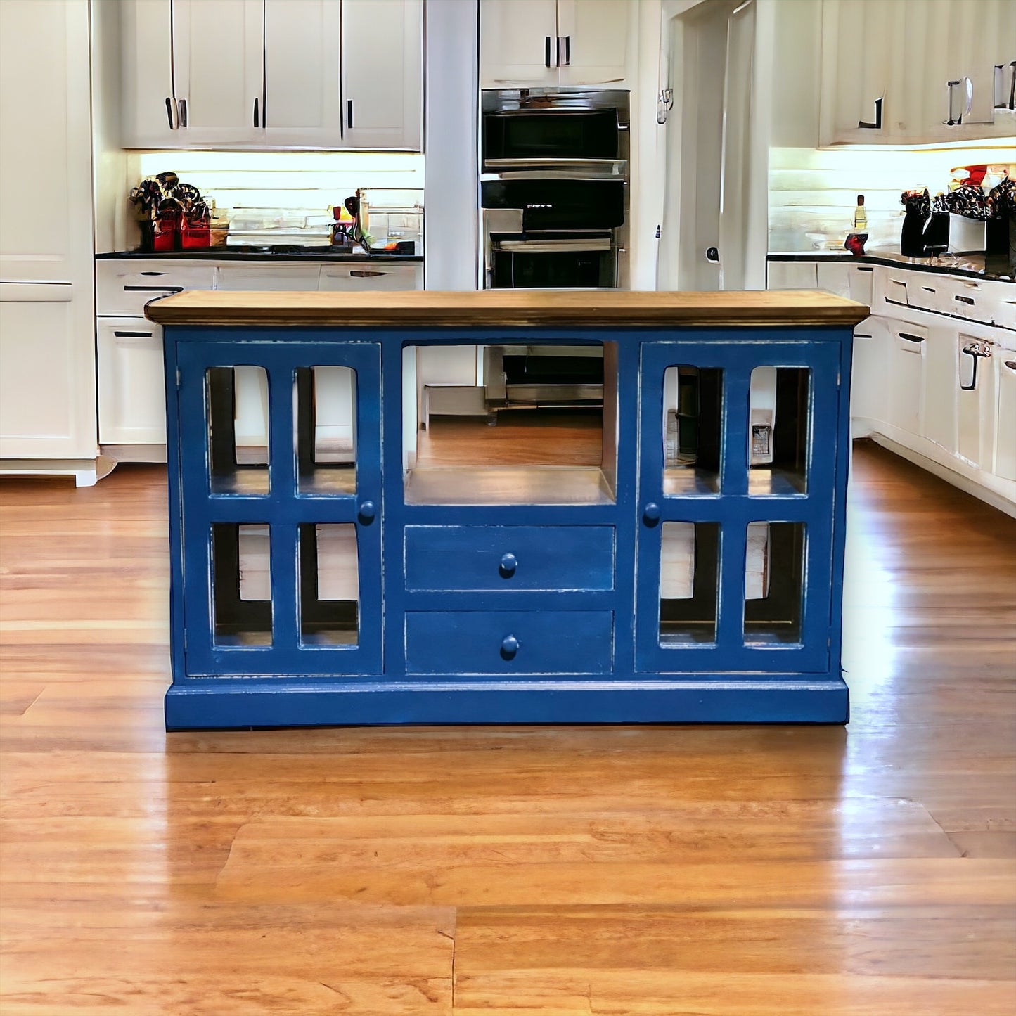 Tanner Blue Kitchen Island - Clearance