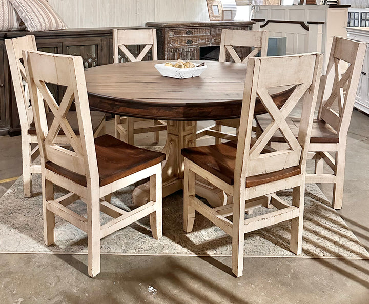 Ethan Cream 7 piece Round Table Set