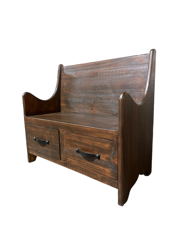 Wade Tobacco Brown Small Church Pew Bench