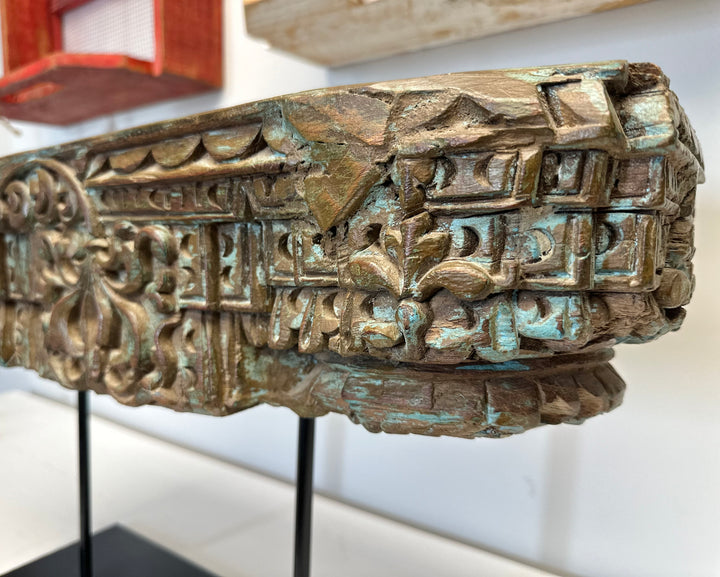 Reclaimed Wooden Carved Architectural Bracket Candle Holder