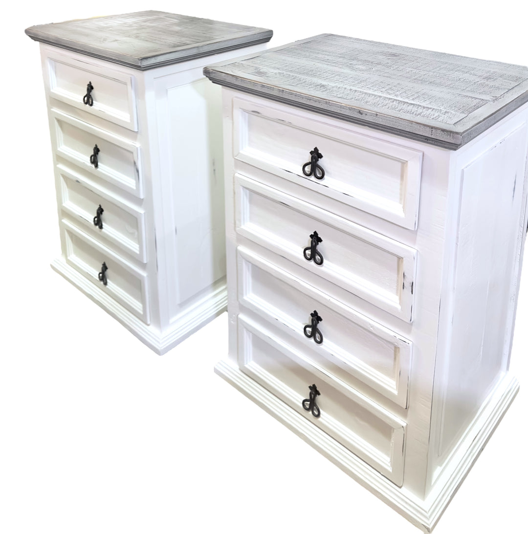 Chloe White Nightstands (pair of 2)