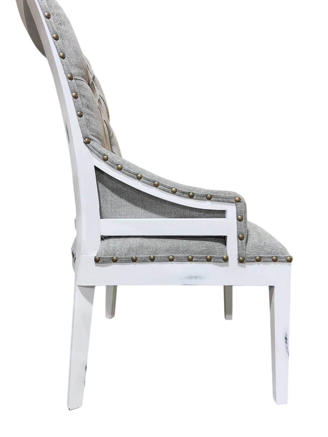 Rita White & Gray Captains Chair