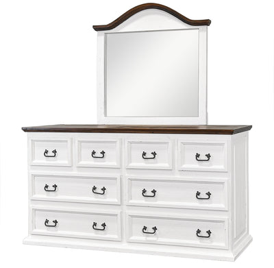 Chloe White Dresser with Mirror