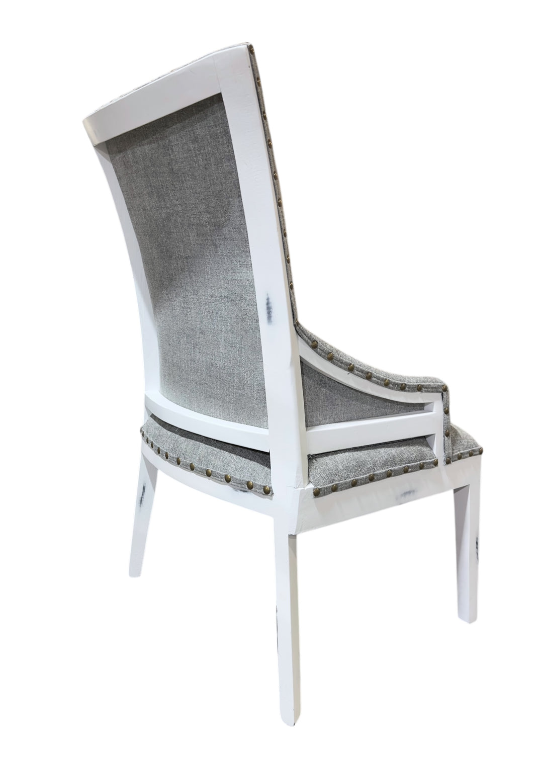 Rita White & Gray Captains Chair