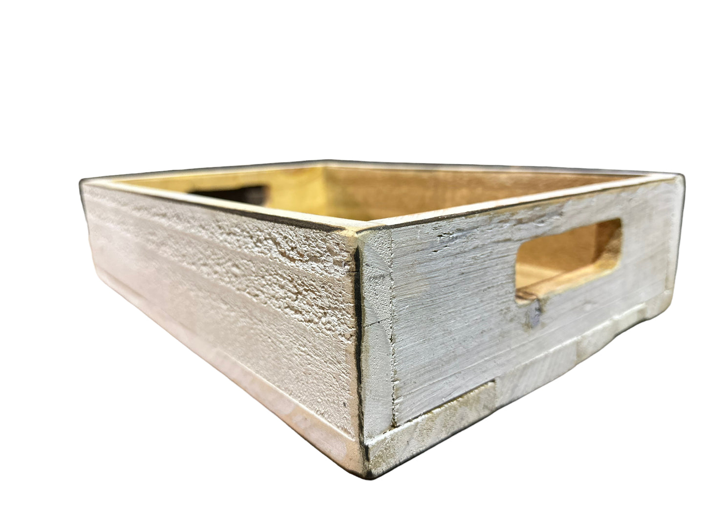 Rectangle White Wood Tray