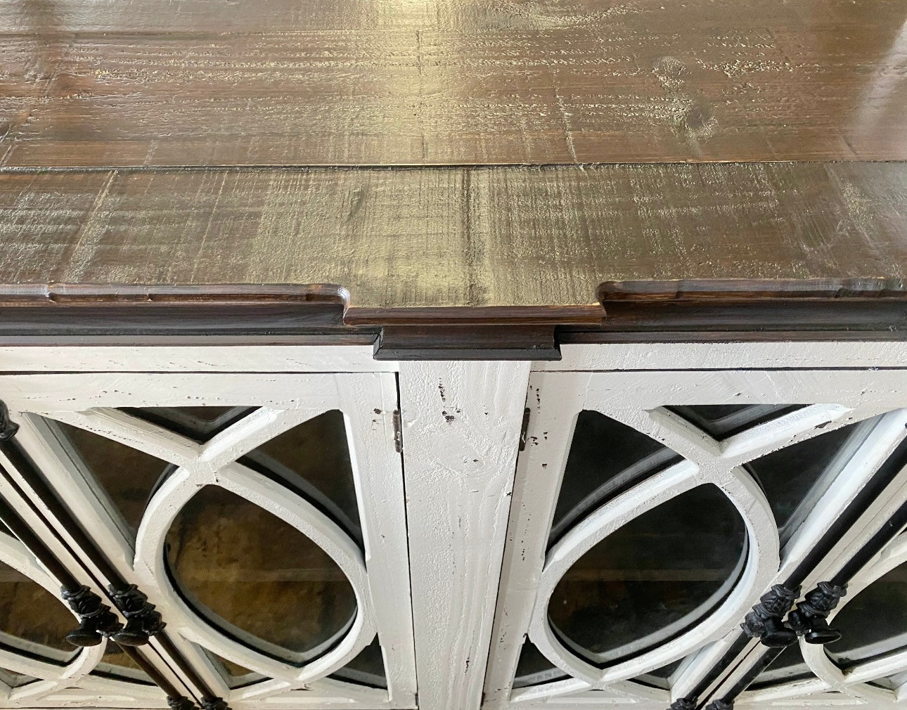 Cameo White & Tobacco Console Cabinet