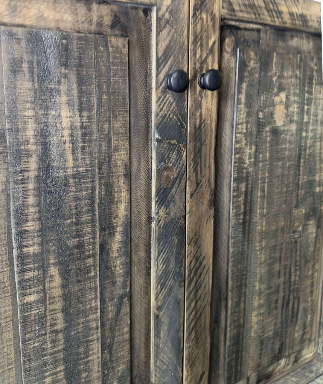 Parker Weathered Barn Wood Storage Cabinet