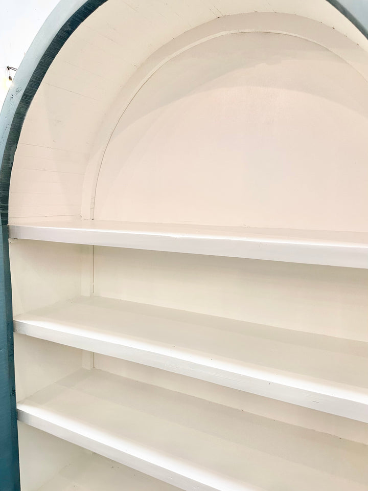 Kelly Ocean Blue Arch Display Cabinet