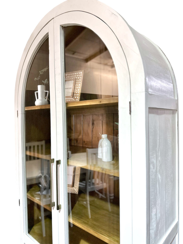 Harmony White Large Arched Cabinet