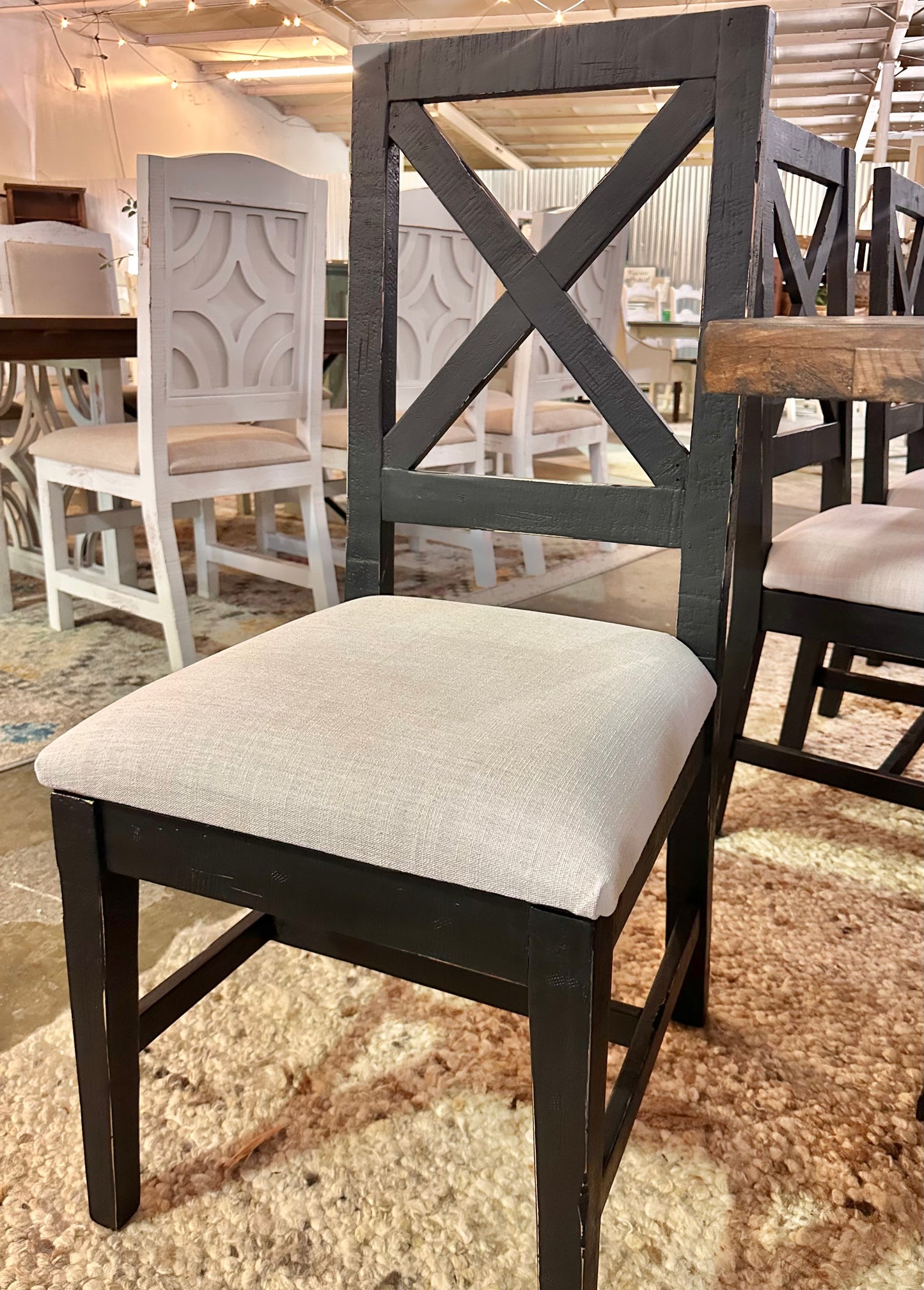 Amelia 9 piece Black Dining Table Set