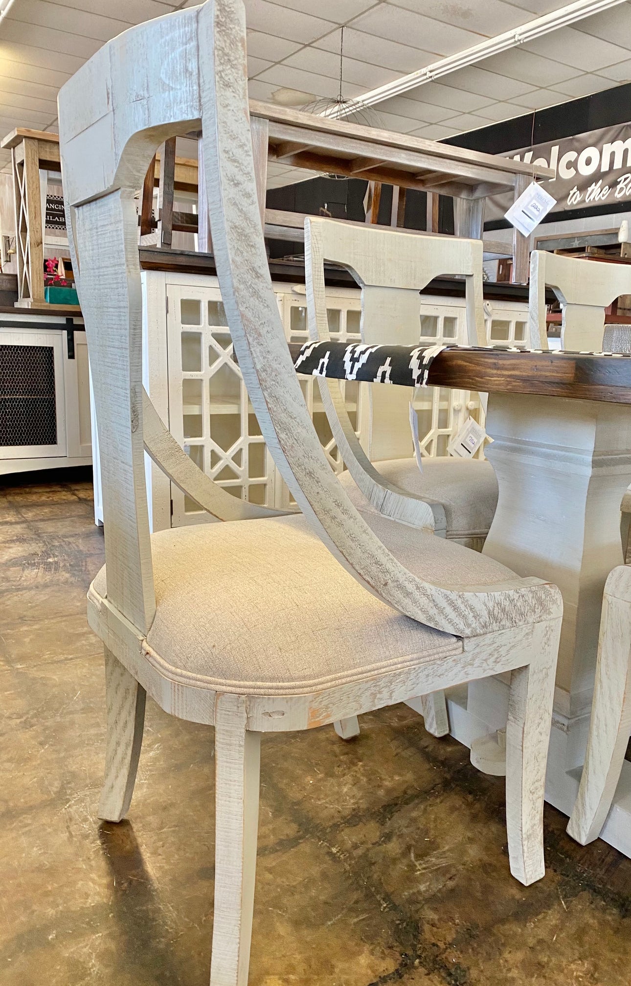 Rita Stone Washed Captains Chair - Clearance