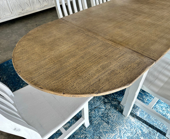 Glenn White & Weathered 9 piece Dining Table set