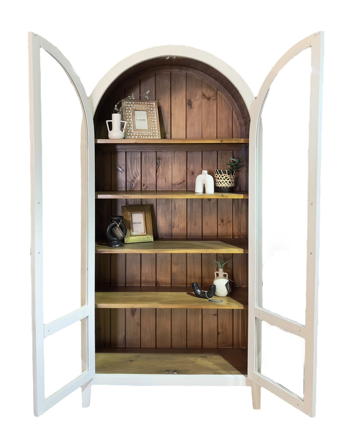 Harmony White Large Arched Cabinet