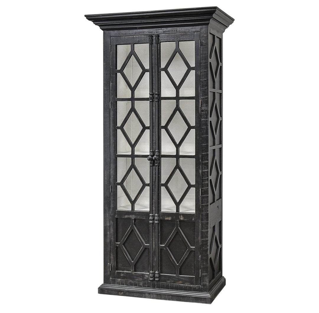 Blaire Black & White Display Cabinet