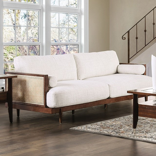 Maxwell Neutral & Walnut Sofa