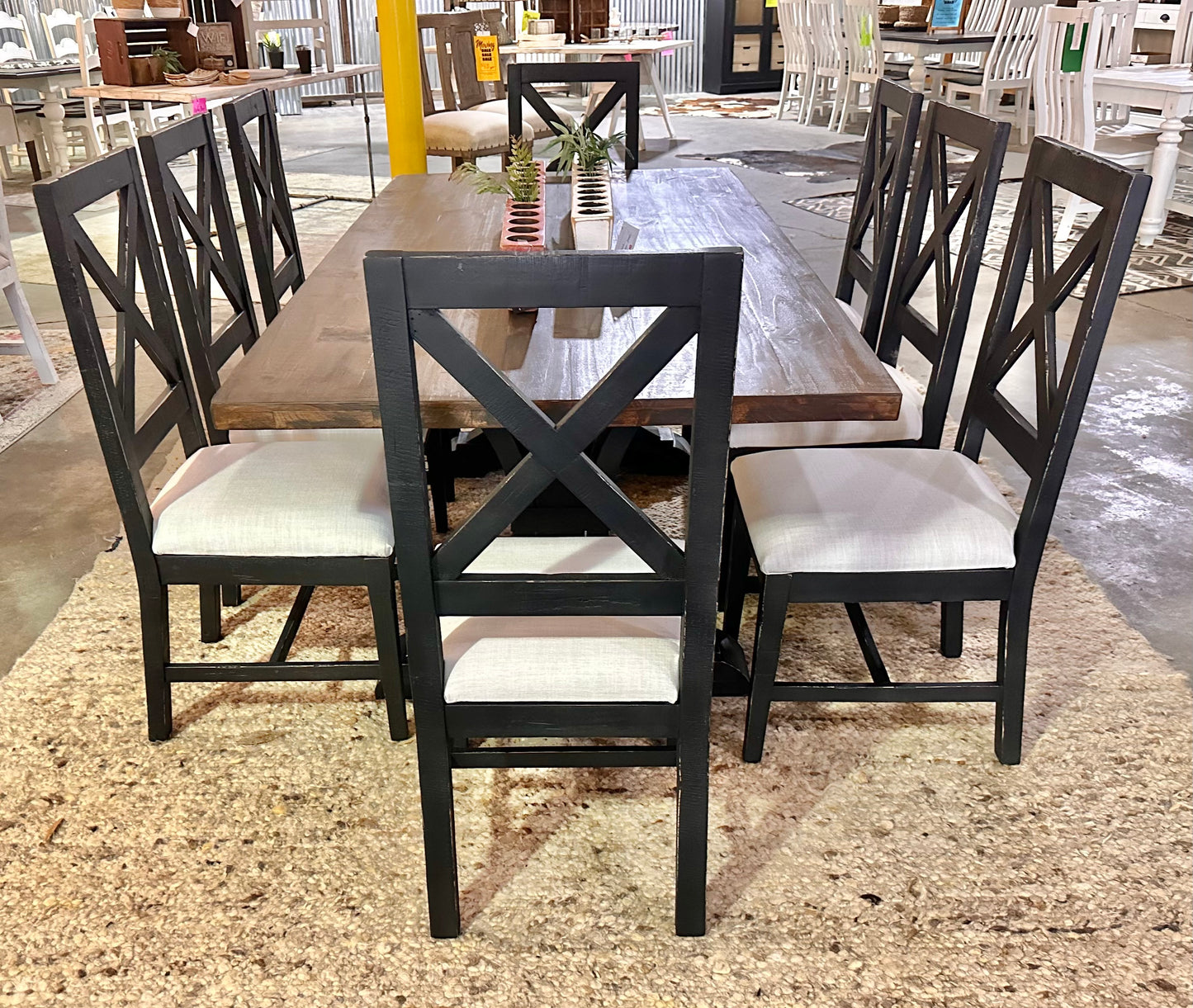 Amelia 9 piece Black Dining Table Set
