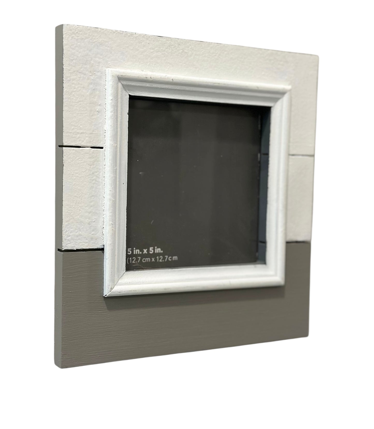 White & Taupe Photo Frame