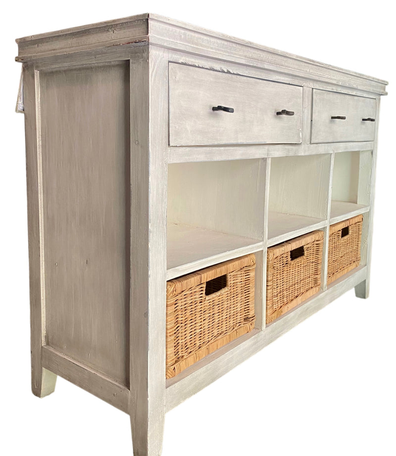 Luna Gray Washed Accent Cabinet