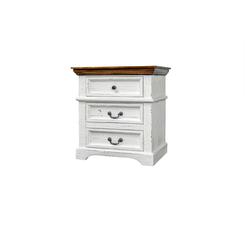 Rosa Distressed White Nightstands (pair of 2)