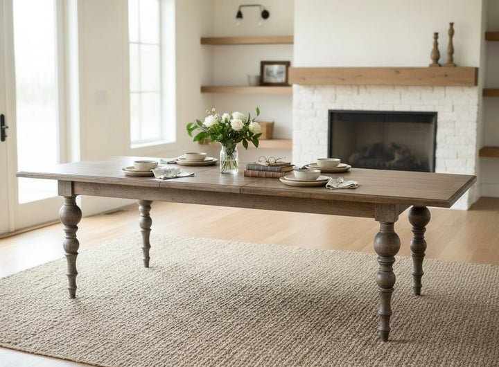 Olivia Extending Dark Weathered Mango Dining Table