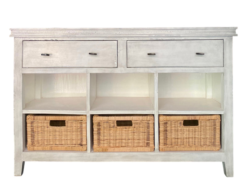 Luna Gray Washed Accent Cabinet