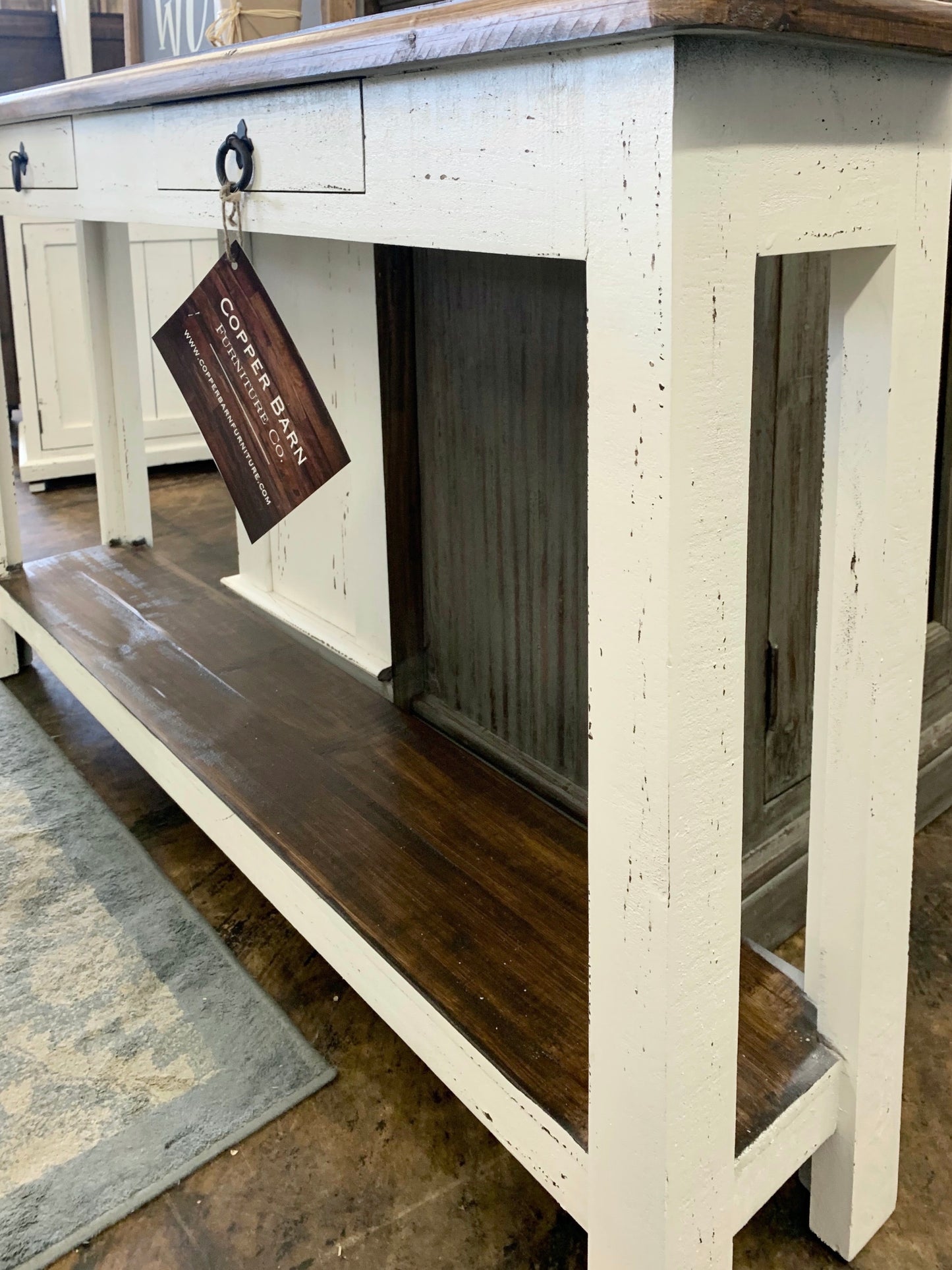Chloe White Narrow Sofa Table