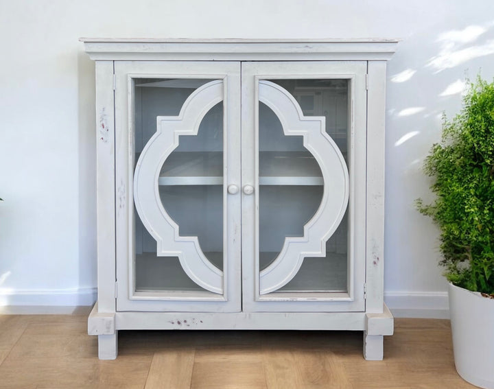 Darby white accent cabinet