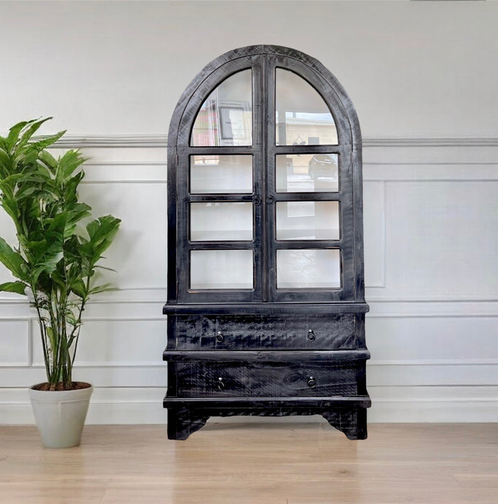 Kelly Black & White Display Cabinet