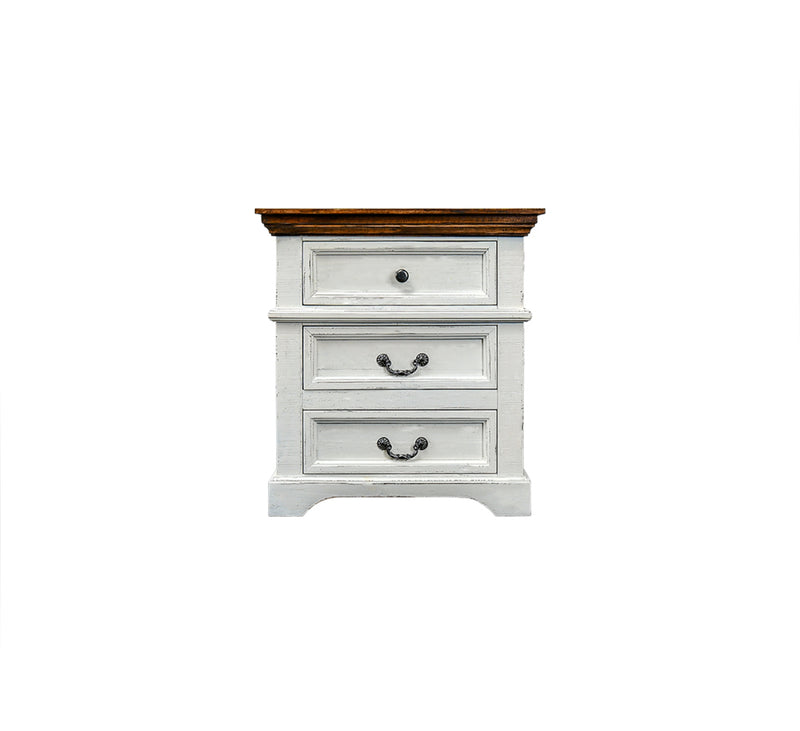 Rosa Distressed White Nightstands (pair of 2)