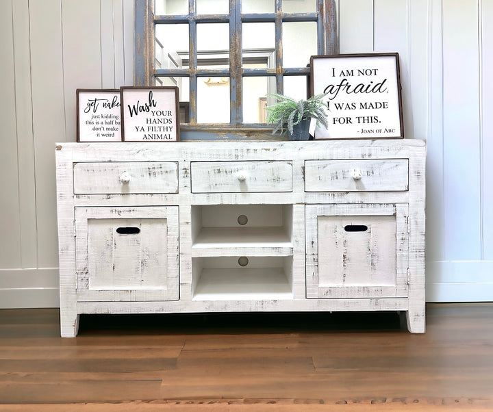 Flynn White TV Stand