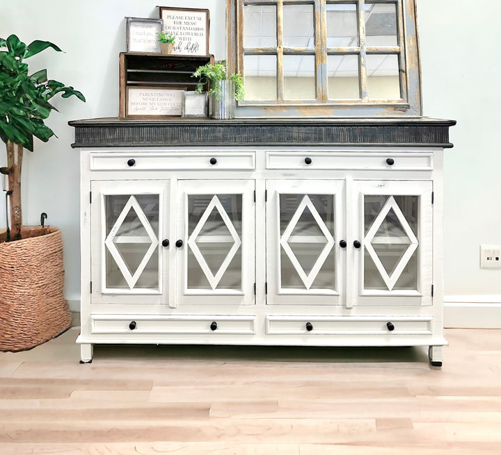 Laughlan White Console Cabinet