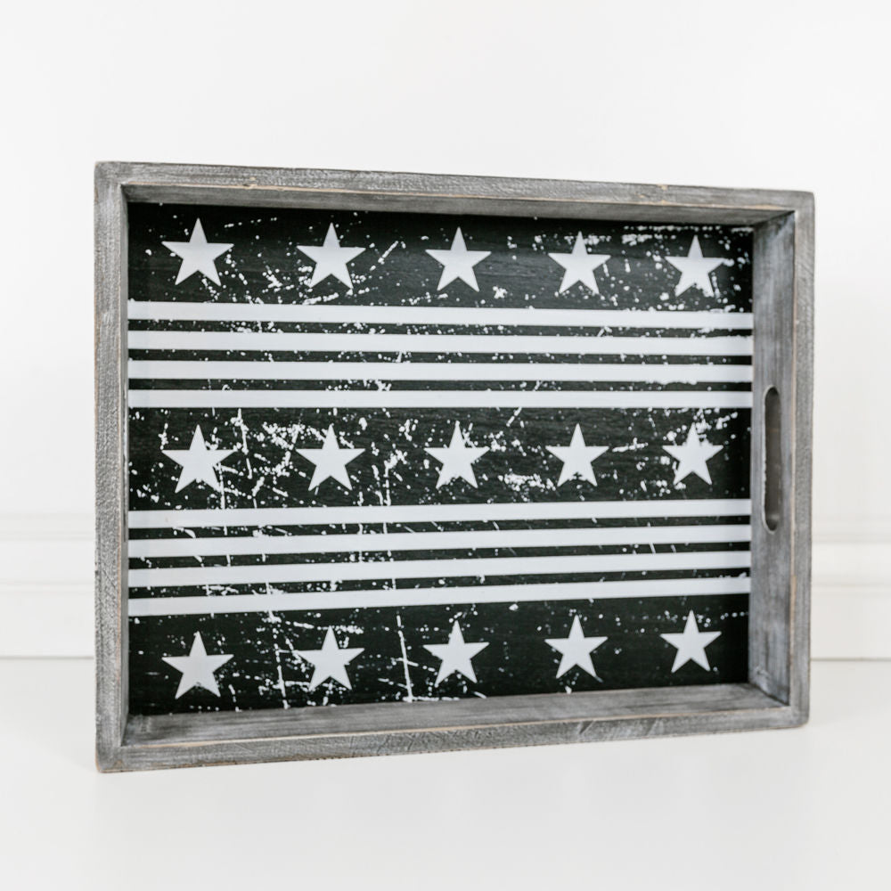 Stars & Stripes Wood Tray