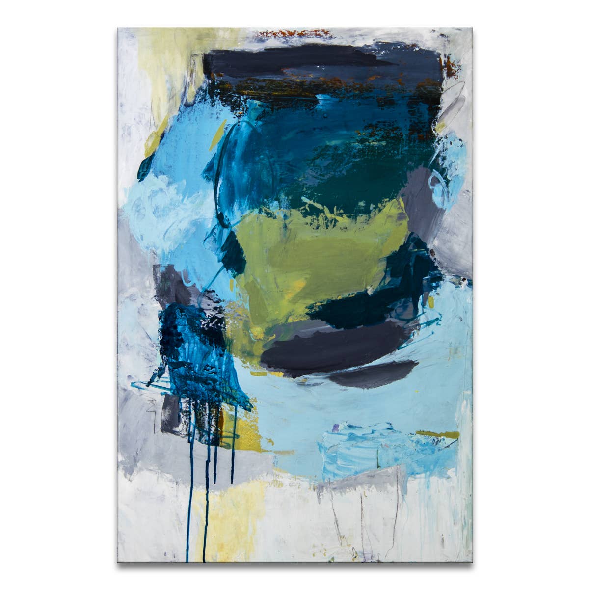 ‘Aqua Stack' Wrapped Canvas Wall Art by Lynn Byrd