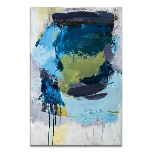 ‘Aqua Stack' Wrapped Canvas Wall Art by Lynn Byrd