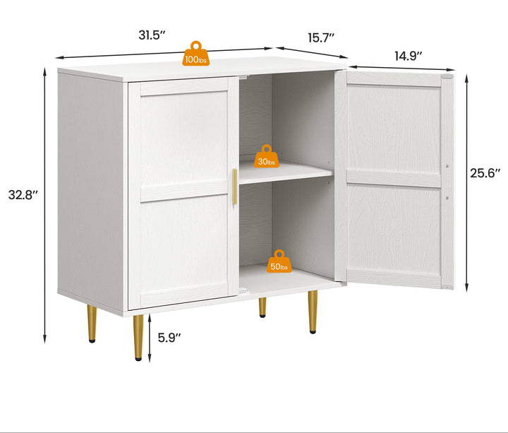 Piper White Accent Cabinet