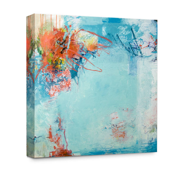 ‘Coral Anemone' Wrapped Canvas Wall Art