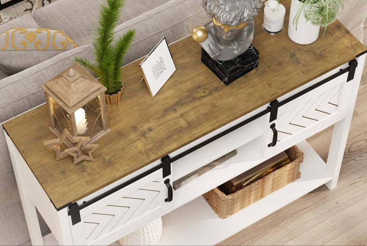 Carlos II White Console Table