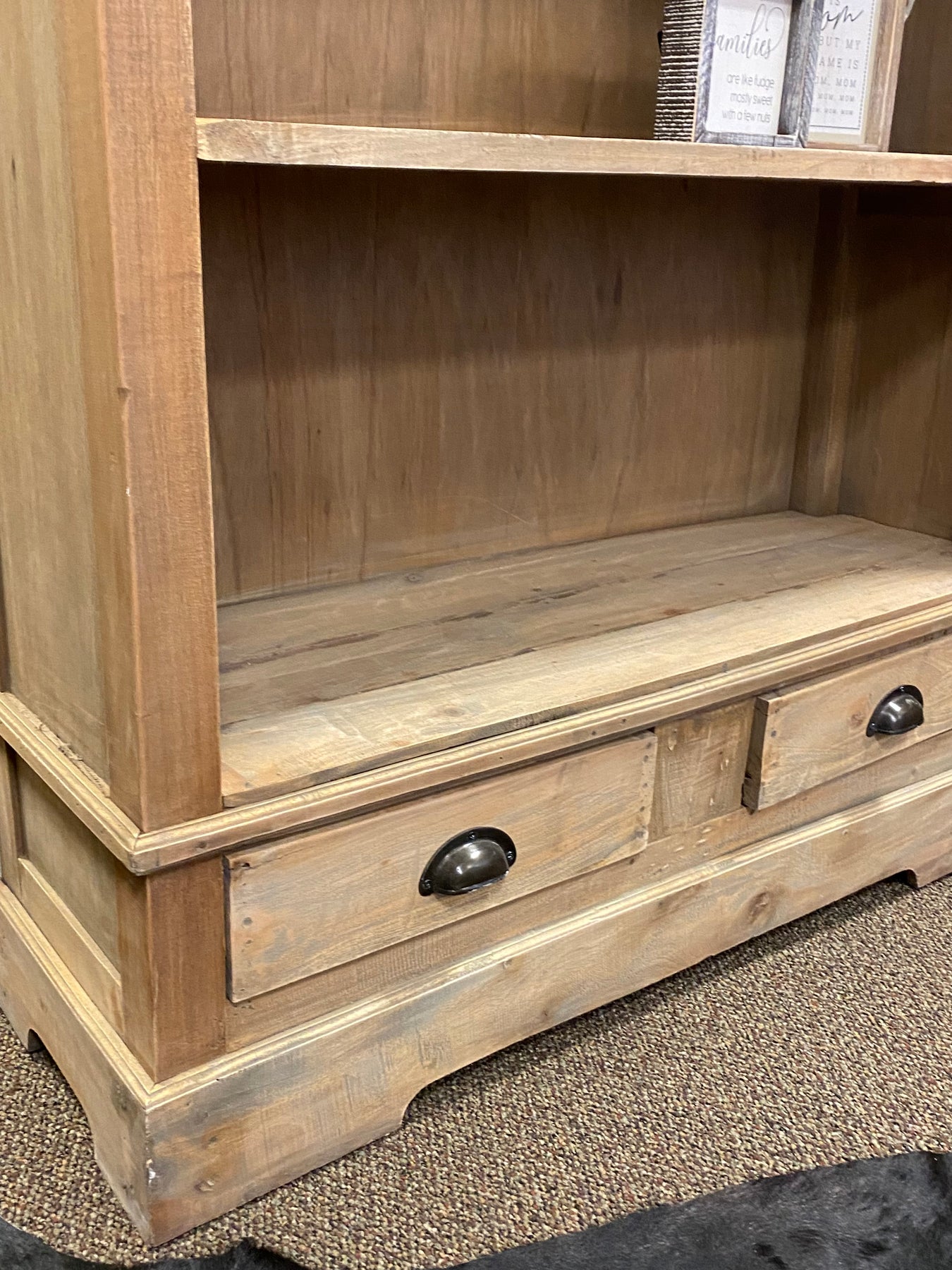 Silas Driftwood Mahogany Bookcase Copper Barn Home